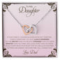 To My Daughter | You Are Braver Than You Believe - Interlocking Hearts necklace