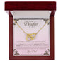 To My Daughter | You Are Braver Than You Believe - Interlocking Hearts necklace